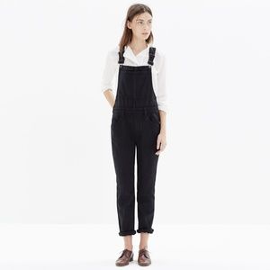 Madewell Black Zip Overalls